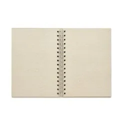 Carnet à spirales A5 écologique personnalisé pas cher GRASS BOOK Matières : coton Taille textile : S Couleurs : gris chiné 2