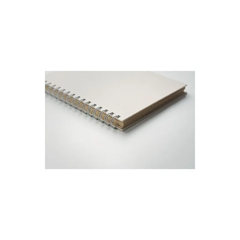 Carnet à spirales A5 écologique personnalisé pas cher GRASS BOOK Matières : coton Taille textile : S Couleurs : gris chiné objet