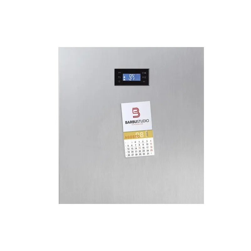 Calendrier Aimanté Écologique Personnalisé Larip Matières : ABS Couleurs : argenté goodies publicitaire événementiel