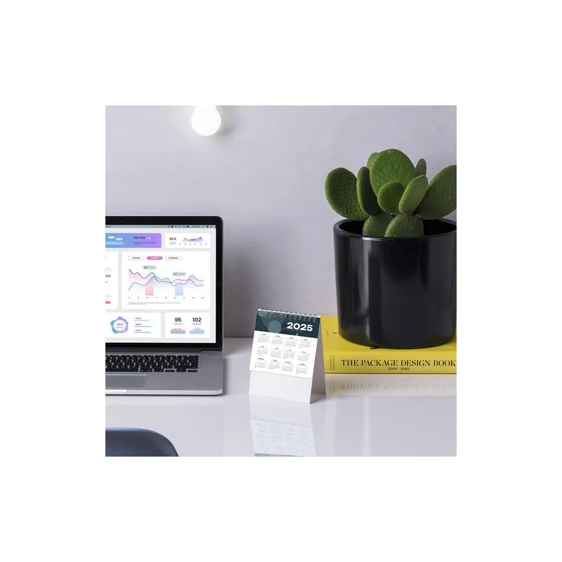 Calendrier Bureau Personnalisé Écologique - Feber Matières : ABS Couleurs : doré impression haute définition