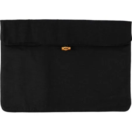 Pochette en coton écologique 220 gr/m² pour ordinateur portable 15'' - Dirk Matières : polyester Couleurs : noir