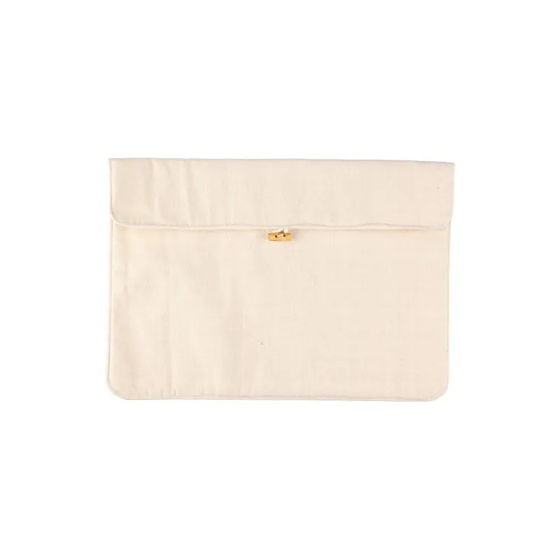 Pochette en coton écologique 220 gr/m² pour ordinateur portable 15'' - Dirk Matières : polyester Couleurs : blanc personnalisabl