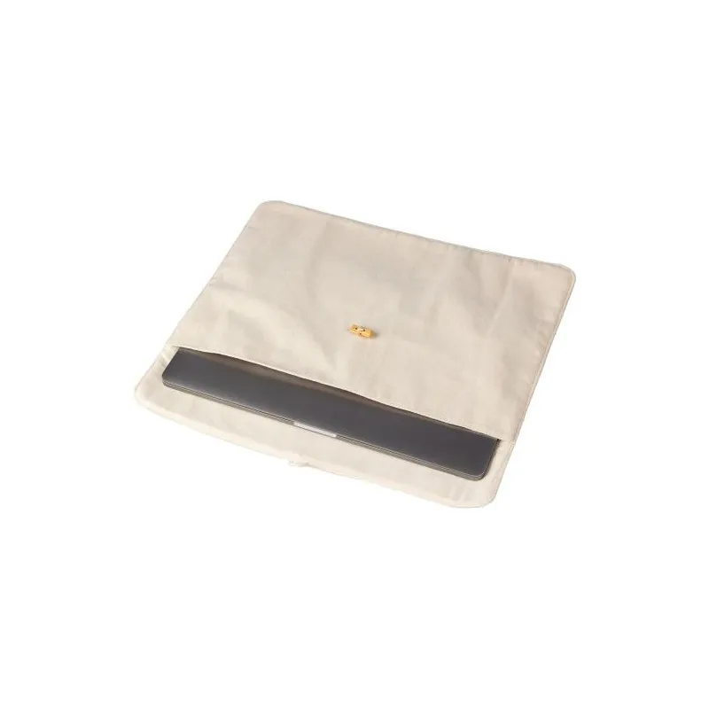 Pochette en coton écologique 220 gr/m² pour ordinateur portable 15'' - Dirk Matières : polyester Couleurs : blanc personnalisati