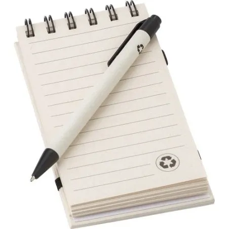 Carnet à spirale écologique A6 en carton recyclé - Martha Matières : polyester Couleurs : vert accessoire événementiel unique