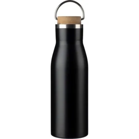 Bouteille écologique de 500 ml en acier inoxydable recyclé - Aline Matières : polyester Couleurs : bleu