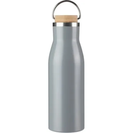 Bouteille écologique de 500 ml en acier inoxydable recyclé - Aline Matières : polyester Couleurs : orange personnalisable avec v