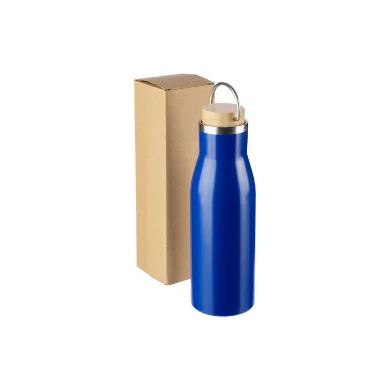 Bouteille écologique de 500 ml en acier inoxydable recyclé - Aline Matières : polyester Couleurs : orange cadeau entreprise pas 