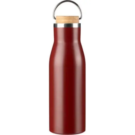 Bouteille écologique de 500 ml en acier inoxydable recyclé - Aline Matières : polyester Couleurs : rose cadeau entreprise pas ch