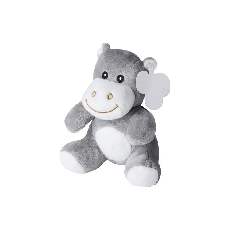 Peluche écologique 'Hippopotame' en polyester - Eliana Matières : polyester Couleurs : bleu cobalt personnalisable avec votre lo