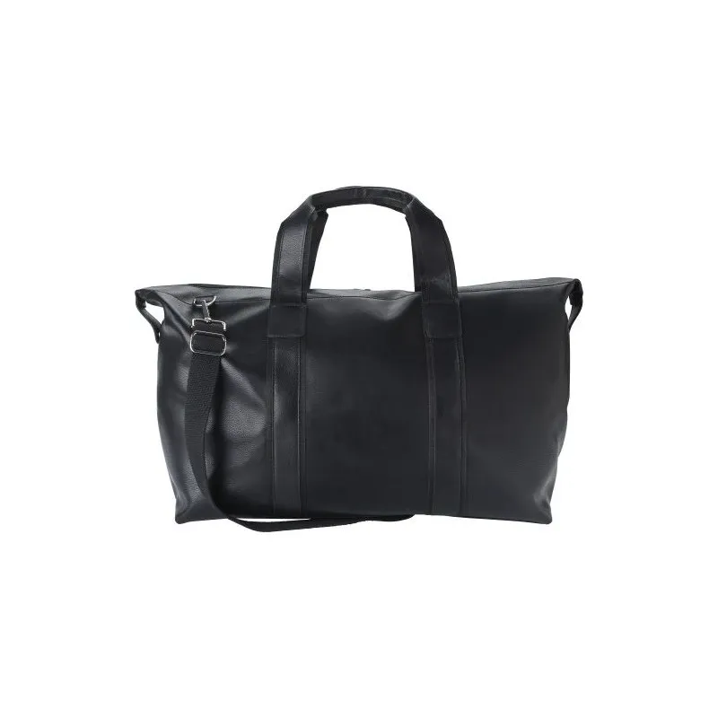 Sac week-end en cuir écologique personnalisé - Noah Matières : polyester Couleurs : noir personnalisable avec votre logo