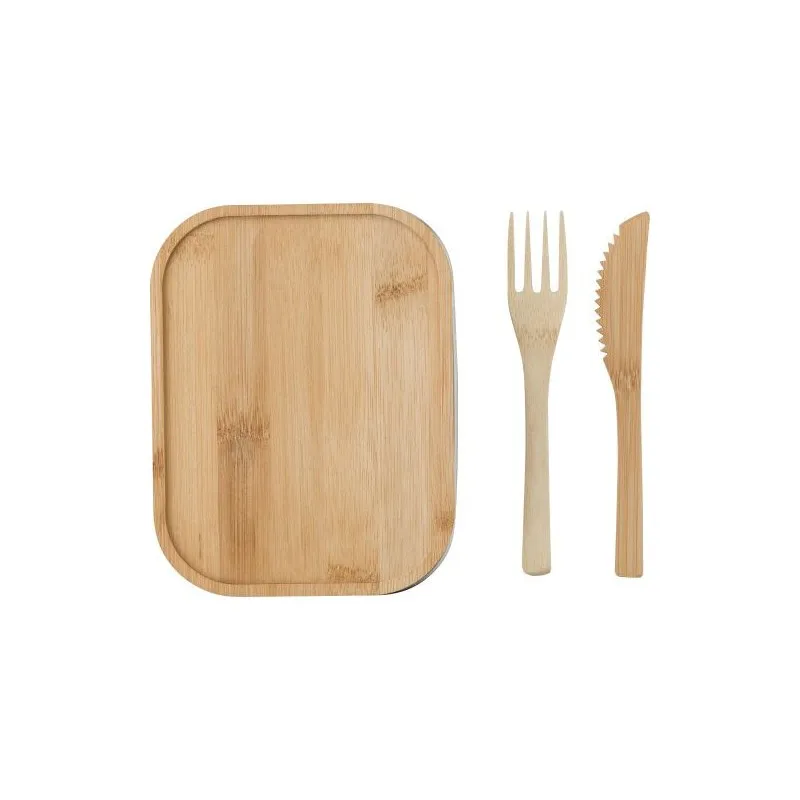 Lunch box écologique en acier inoxydable personnalisée - Esme Matières : silicone Couleurs : bleu cobalt