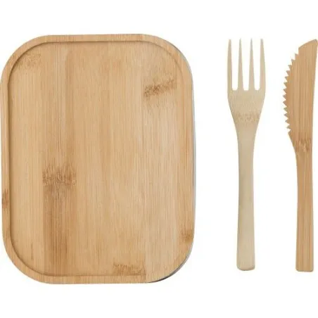 Lunch box écologique en acier inoxydable personnalisée - Esme Matières : silicone Couleurs : bleu cobalt goodies publicitaire év