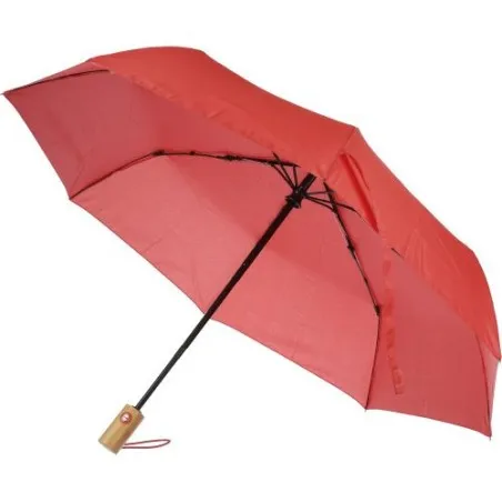 Parapluie pliable écologique en rPET - Teodora Matières : plastique Couleurs : rouge cadeau entreprise pas cher