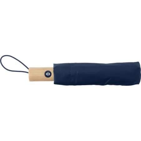 Parapluie pliable écologique en rPET - Teodora Matières : plastique Couleurs : bleu cobalt personnalisable avec votre logo