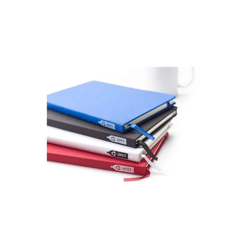 Carnet A5 écologique en rPET personnalisé - Samira Matières : bambou Couleurs : vert citron objet promo petit budget