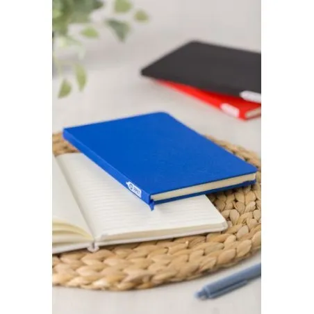 Carnet A5 écologique en rPET personnalisé - Samira Matières : bambou Couleurs : vert citron objet promotionnel éco-responsable