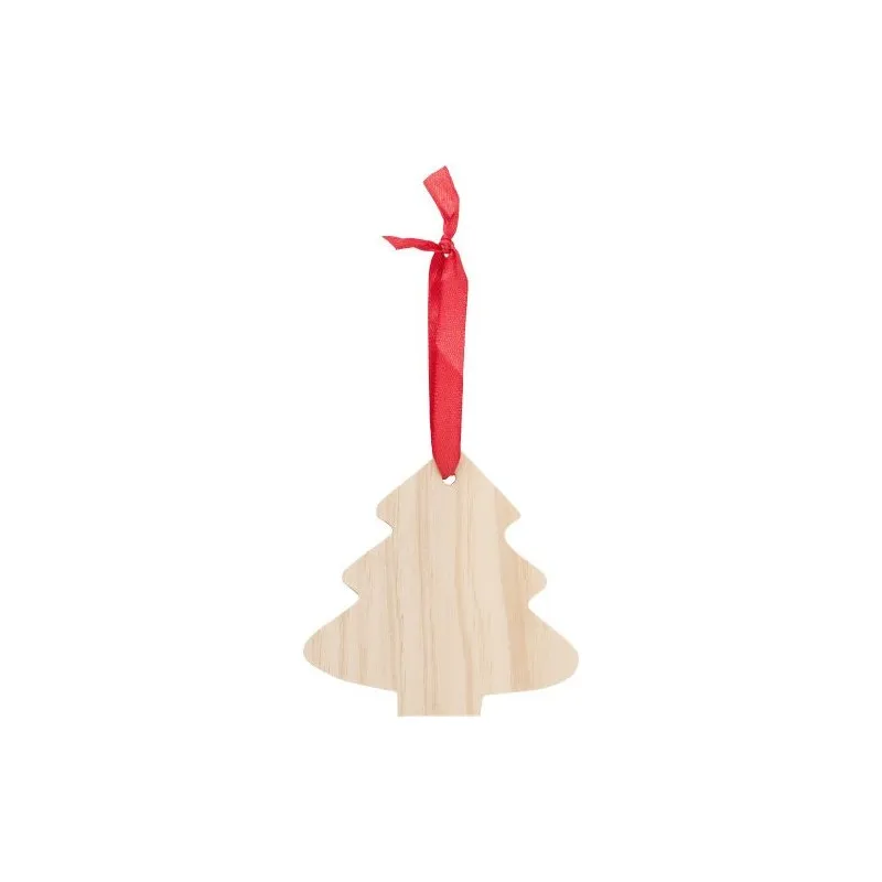 Décoration de Noël en bois personnalisée - Arbre Imani Matières : papier Couleurs : rouge