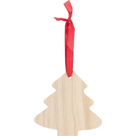 Décoration de Noël en bois personnalisée - Arbre Imani Matières : papier Couleurs : rouge personnalisable avec votre logo