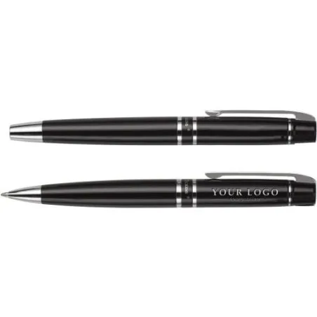 Stylo à bille et roller élégant Charles Dickens® Santana Matières : polyester Couleurs : kaki goodies publicitaire événementiel