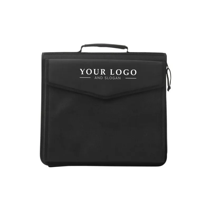 Porte-documents personnalisé en polyester - Coco Matières : acier inoxydable Couleurs : bleu cadeau entreprise pas cher