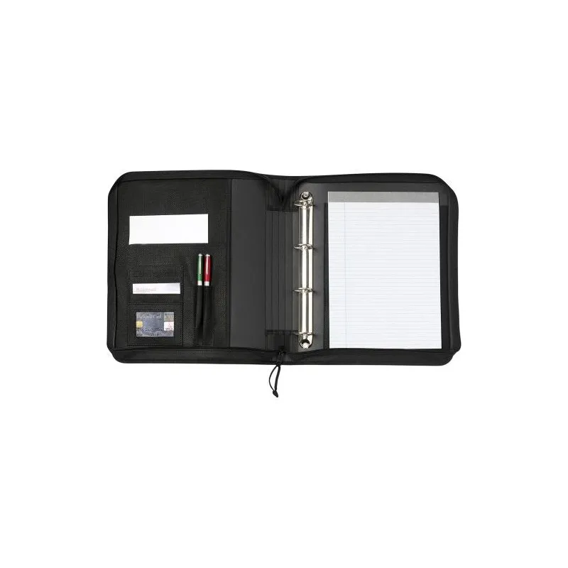 Porte-documents personnalisé en polyester - Coco Matières : acier inoxydable Couleurs : bleu goodies publicitaire événementiel