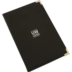 Conférencier A4 en PU Personnalisé - Jovita Matières : acier inoxydable Couleurs : blanc