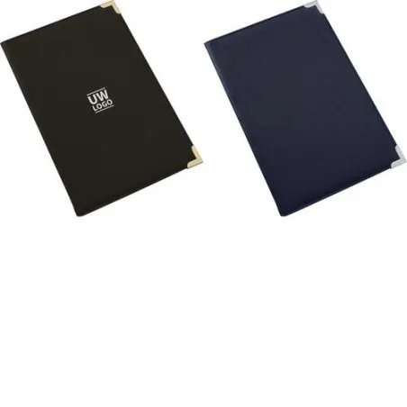 Conférencier A4 en PU Personnalisé - Jovita Matières : acier inoxydable Couleurs : gris goodies publicitaire événementiel