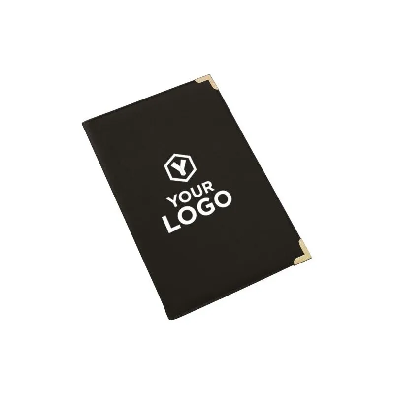 Conférencier A4 en PU Personnalisé - Jovita Matières : acier inoxydable Couleurs : gris marquage laser ultra précis