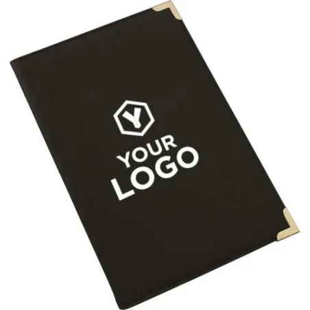 Conférencier A4 en PU Personnalisé - Jovita Matières : acier inoxydable Couleurs : gris marquage laser ultra précis