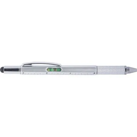 Stylo bille multifonction personnalisé Giuliana Matières : bambou Couleurs : rouge personnalisable avec votre logo