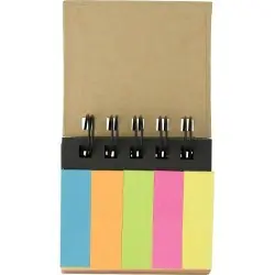 Carnet à spirale personnalisable de 250 feuilles Clemence Matières : polyester Couleurs : brun