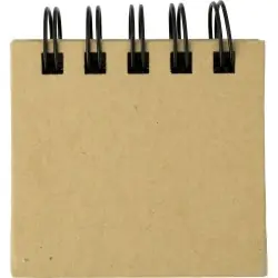 Carnet à spirale personnalisable de 250 feuilles Clemence Matières : polyester Couleurs : brun 2