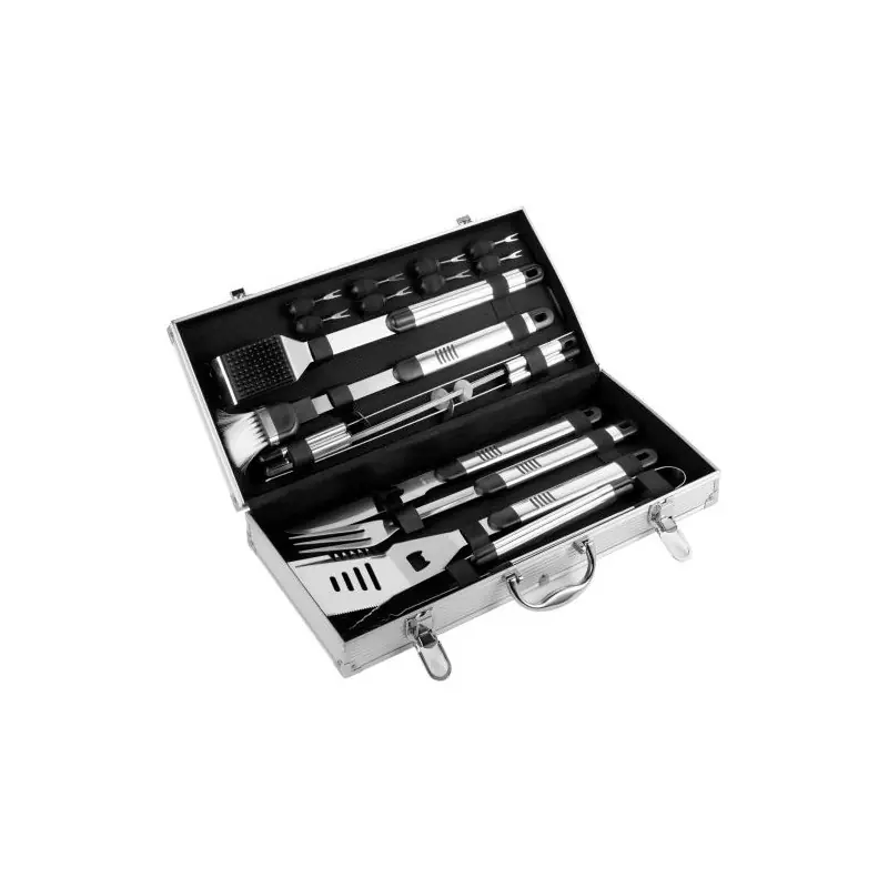 Set de barbecue personnalisé pratique - Dawn Matières : PET recyclé Couleurs : gris impression haute définition