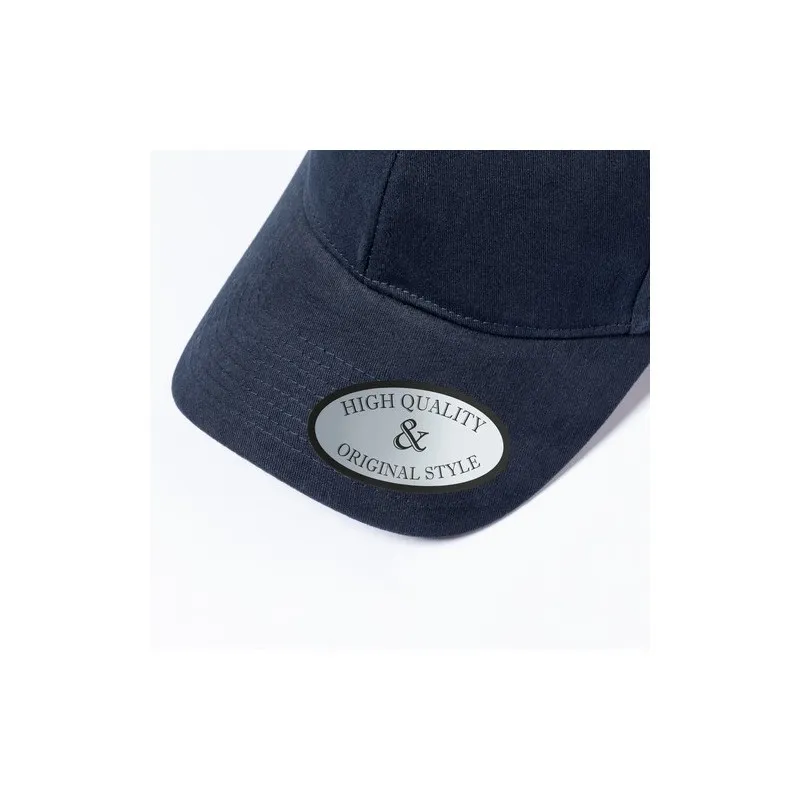 Casquette Personnalisée en Coton Écologique Klarke Matières : silicone Couleurs : argenté impression haute définition