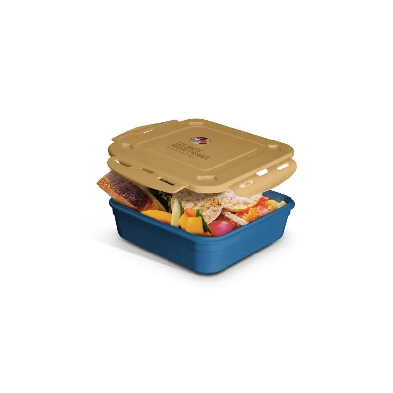 Boîte Repas Éco-Responsable 1.2L avec Couvercle, Cuillère et Fourchette - Cadeaux d'Entreprise Matières : coton Couleurs : borde