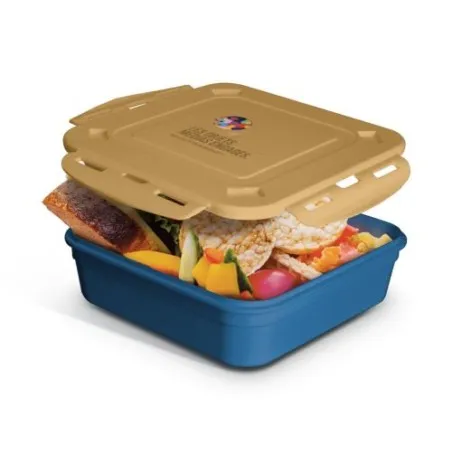 Boîte Repas Éco-Responsable 1.2L avec Couvercle, Cuillère et Fourchette - Cadeaux d'Entreprise Matières : coton Couleurs : borde