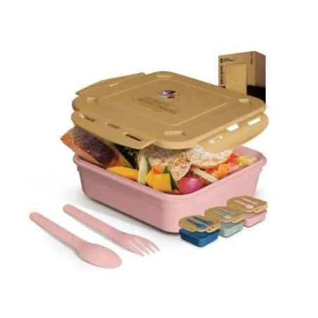 Boîte Repas Éco-Responsable 1.2L avec Couvercle, Cuillère et Fourchette - Cadeaux d'Entreprise Matières : ABS Couleurs : émeraud