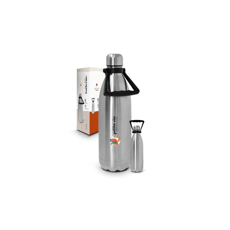 Gourde Isotherme Écologique Double-Paroi en Inox 1L - Cadeau d'Entreprise Personnalisé Matières : ABS Couleurs : vert