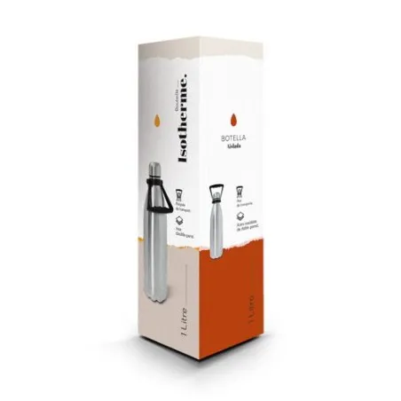 Gourde Isotherme Écologique Double-Paroi en Inox 1L - Cadeau d'Entreprise Personnalisé Matières : ABS Couleurs : vert goodies pu