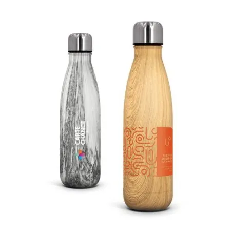 Gourde Isotherme Double-Paroi Écologique 50 cl en Inox Personnalisée Matières : ABS Couleurs : vert objet promotionnel éco-respo