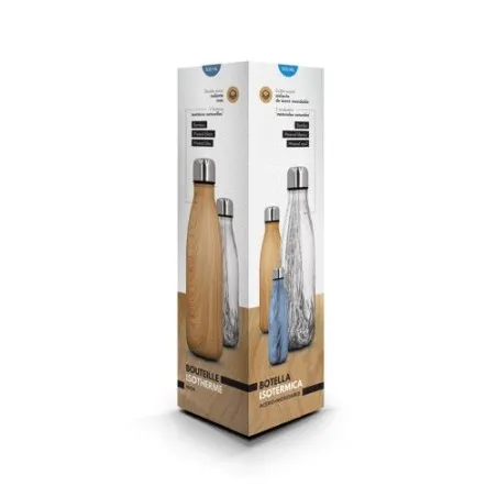 Gourde Isotherme Double-Paroi Écologique 50 cl en Inox Personnalisée Matières : ABS Couleurs : vert personnalisation rapide en F