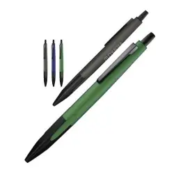 Stylo bille bleu en métal avec clip personnalisé - Aluminium Matières : ABS Couleurs : rouge