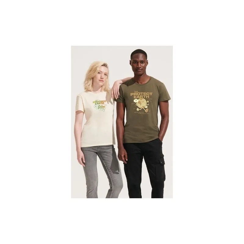 T-shirt personnalisé 100% coton recyclé 150g - RE CRUSADER Taille textile : M Couleurs : french navy objet promotionnel éco-resp