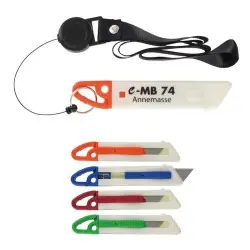 Cutter Auto-Retractable Sécurisé Personnalisé pour Tour de Cou Matières : laiton Couleurs : jaune