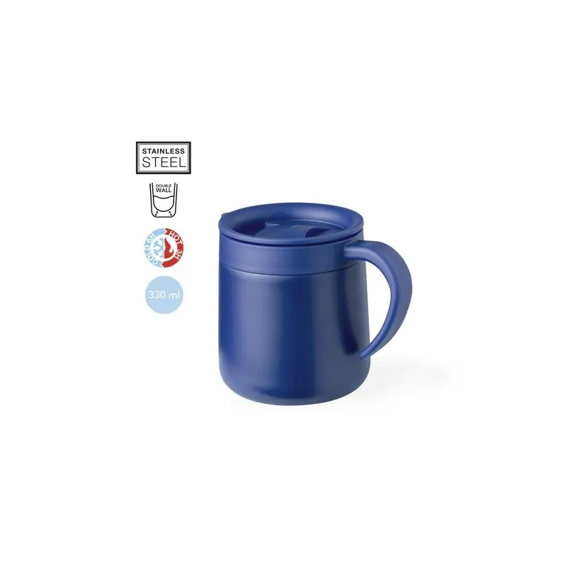 Tasse Thermique Personnalisée Idéale Bokat Matières : polyester Couleurs : jaune marquage laser ultra précis