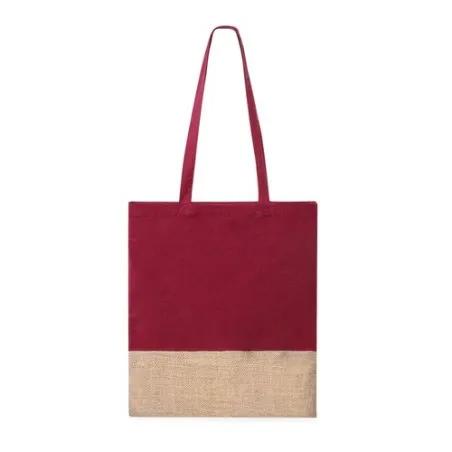 Sac Personnalisable en Coton et Jute Suelva Matières : silicone Couleurs : argenté marquage laser ultra précis