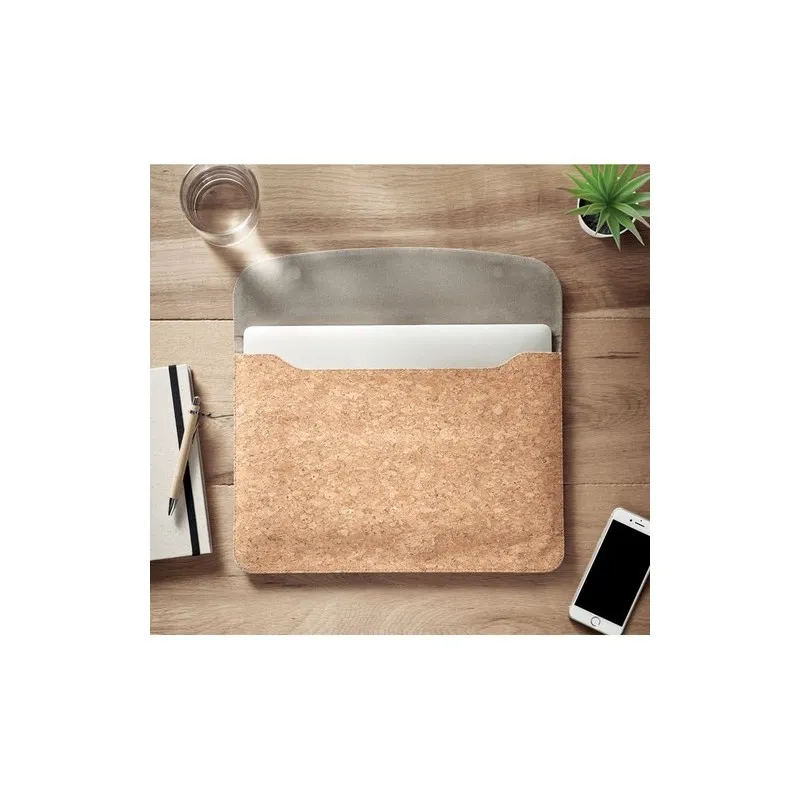 Sacoche éthique en liège personnalisée - Objet publicitaire GRACE Matières : coton Taille textile : 3XL Couleurs : blanc impress