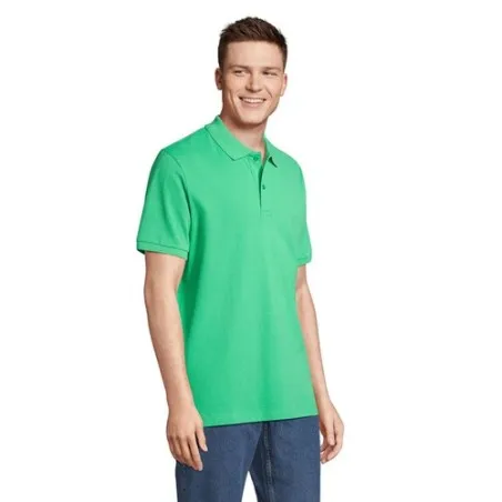 Polo bio écologique et confortable 210g personnalisé - PEGASE Taille textile : XL Couleurs : noir livraison express 24h 48h