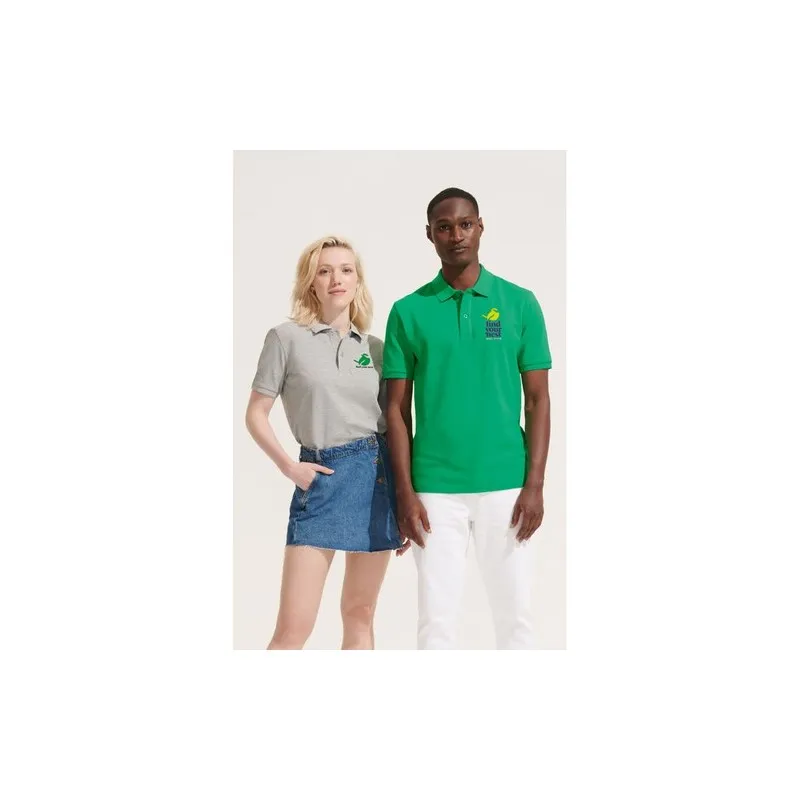 Polo bio écologique et confortable 210g personnalisé - PEGASE Taille textile : XL Couleurs : noir cadeau affaires élégant