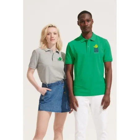 Polo bio écologique et confortable 210g personnalisé - PEGASE Taille textile : XL Couleurs : noir cadeau affaires élégant